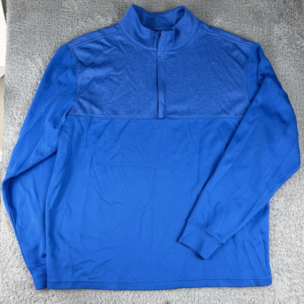 FootJoy FJ 1/4 Zip Pullover Jacket Mens L Blue Golf Performance Stretch